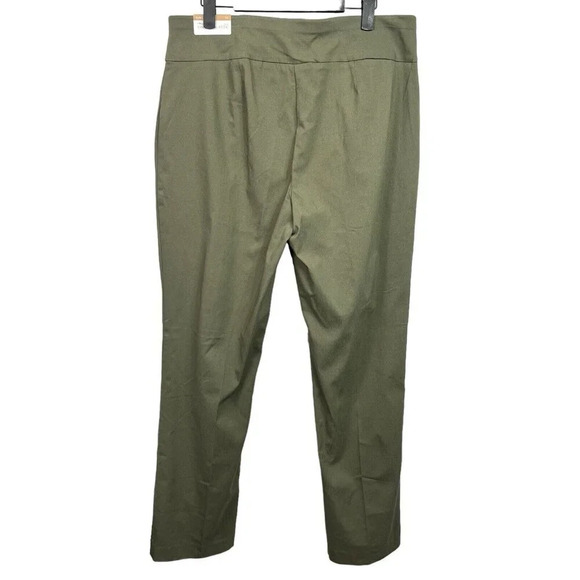 Cooper & Ella Stretch Dress Pull On Pants Slim Leg Women's Size 14 Green NWT - Picture 2 of 7